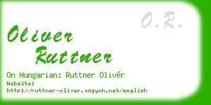 oliver ruttner business card